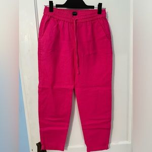 J. Crew Factory Linen-Cotton Blend Drawstring Pant Guava (2)